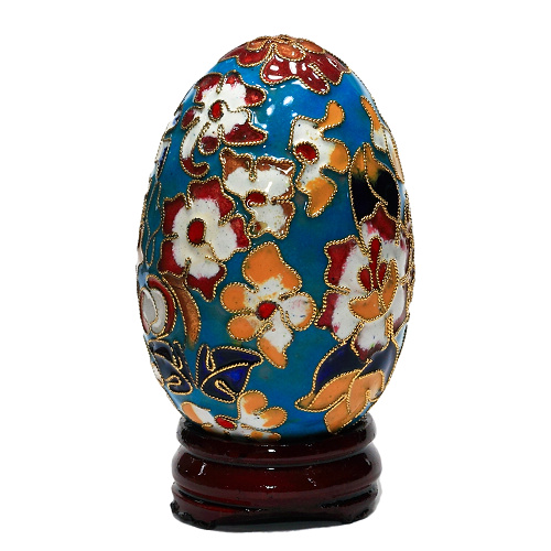 Ei L, Osterei, Deko, Cloisonne Emaille, 0464 - zum Schließen ins Bild klicken